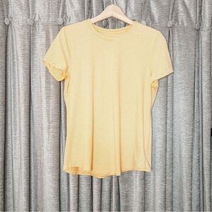 NWT Gap Orange Stripe Short Sleeve Crewneck Tee Shirt Size Medium